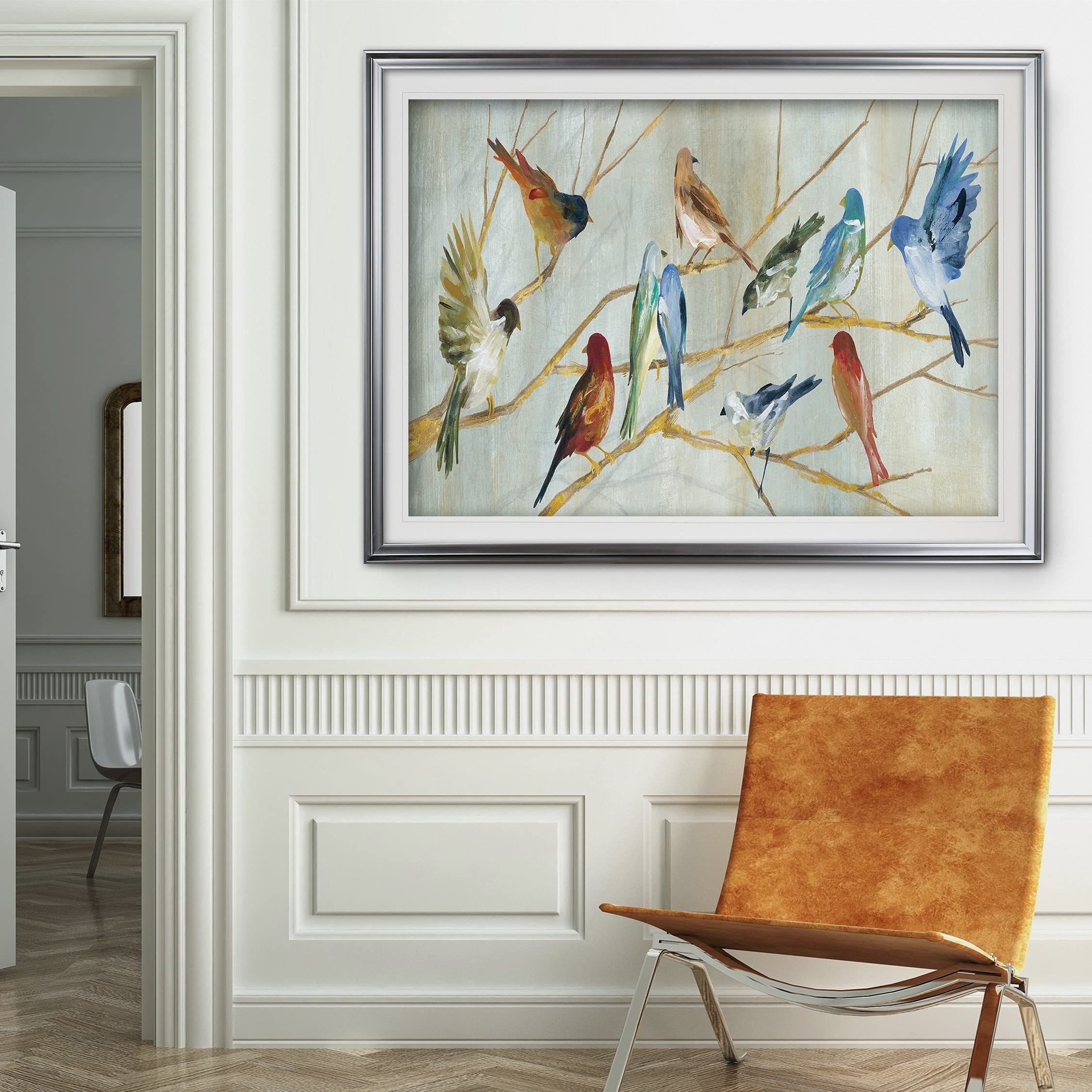 WEXFORD HOME Spring Migration Premium Framed Wall Art Print - Nature Inspired Decor for Living Room, Bedroom & Office