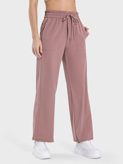 Drawstring Pocketed Activewear Pants for Women - Comfortable Yoga, Running & Lounge Wear - Perfect for Workouts, Gym & Casual Outfits
