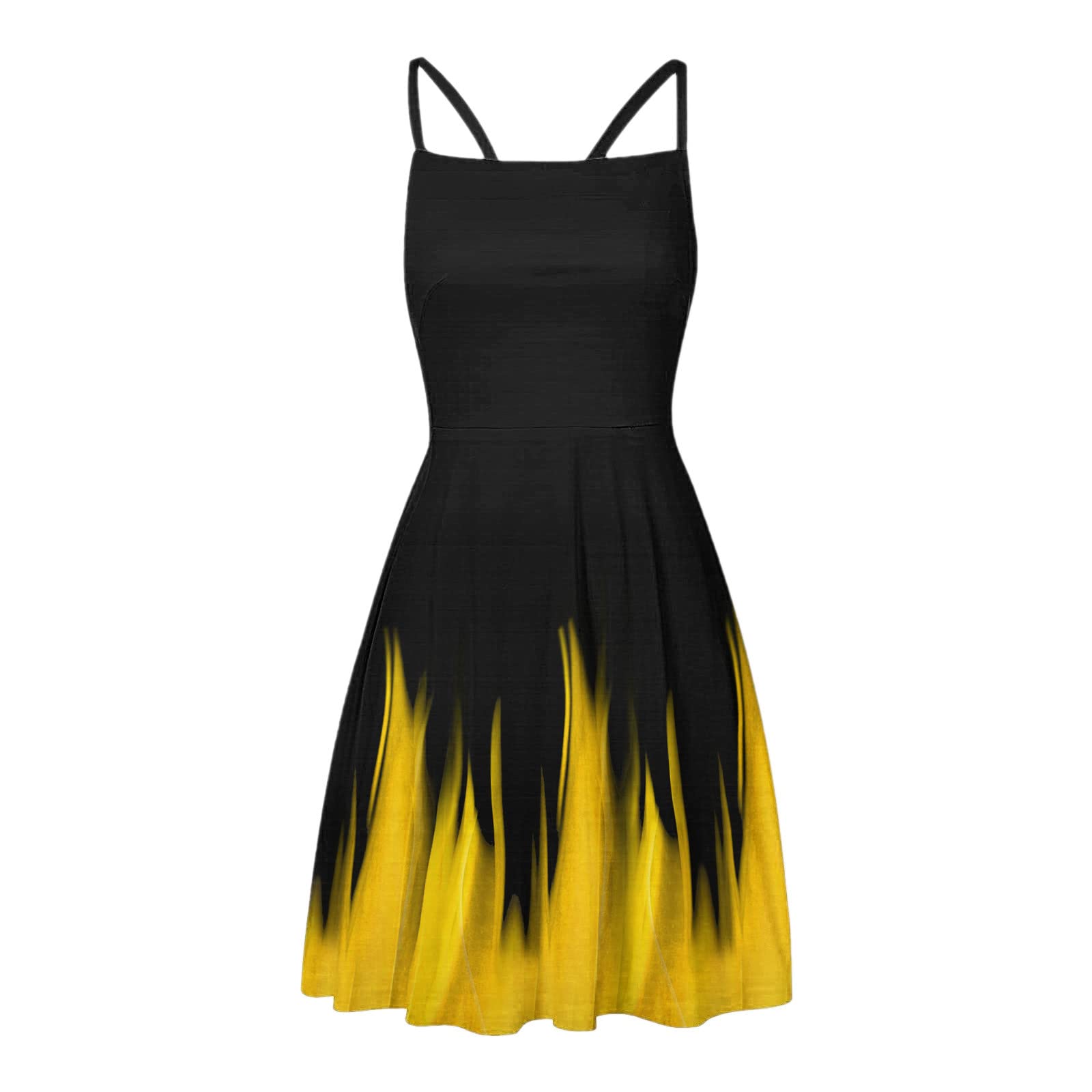 Women's Casual Summer Dresses 2022 - Flutter Sleeveless Crew Neck Smocked Elastic Waist Sundresses | Perfect for Beach Vacations, Picnics & Summer Outings