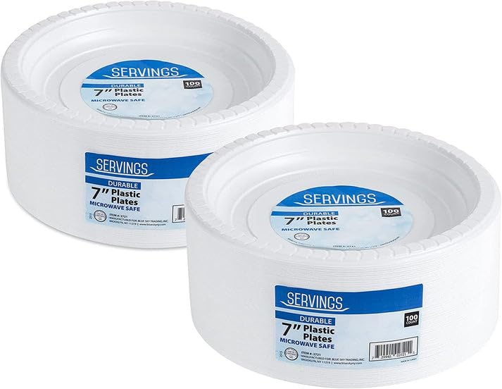 Nicole Fantani 10-Inch Disposable White Plastic Plates - Microwave Safe, Bulk Pack of 1000 - Perfect for Restaurants, Hotels, Catering & Elegant Parties - Ideal for Thanksgiving, Christmas, Weddings & Family Gatherings