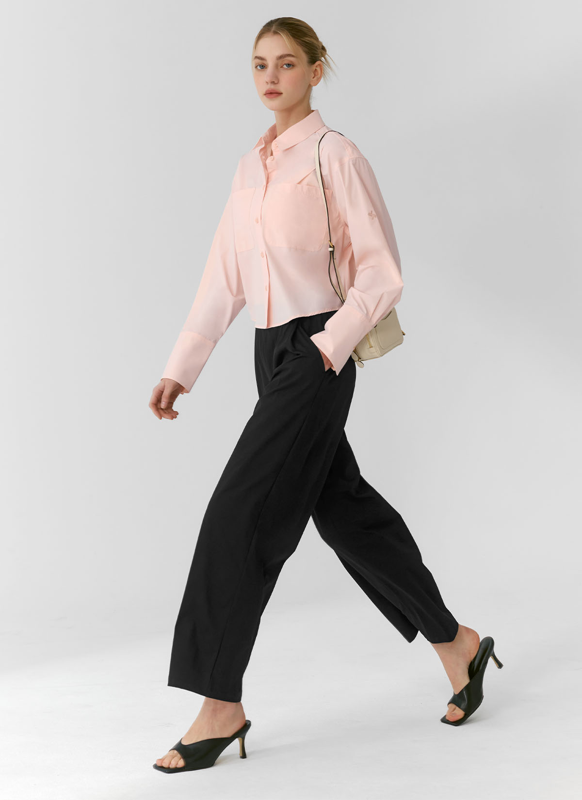 All Around Stretch Crop Shirt - Women's Comfortable Breathable Fashion Top for Yoga, Running & Casual Wear