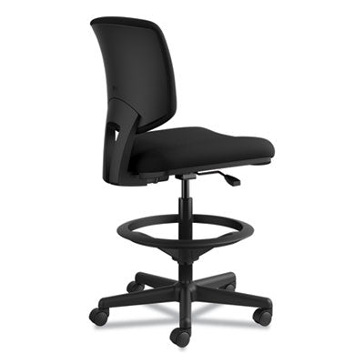 HON Volt Series Adjustable Task Stool with Steel Foot Ring - Ergonomic Office Chair for Home & Work - Perfect for Standing Desks, Workstations & Home Offices