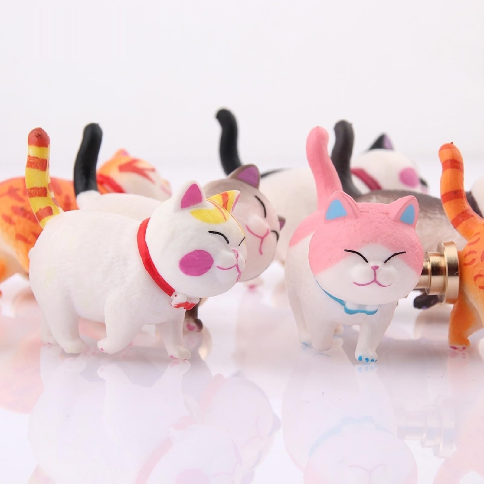 Cute Cat Door Knobs 2-Pack - Brass Rotatable Handles for Wardrobe & Drawers