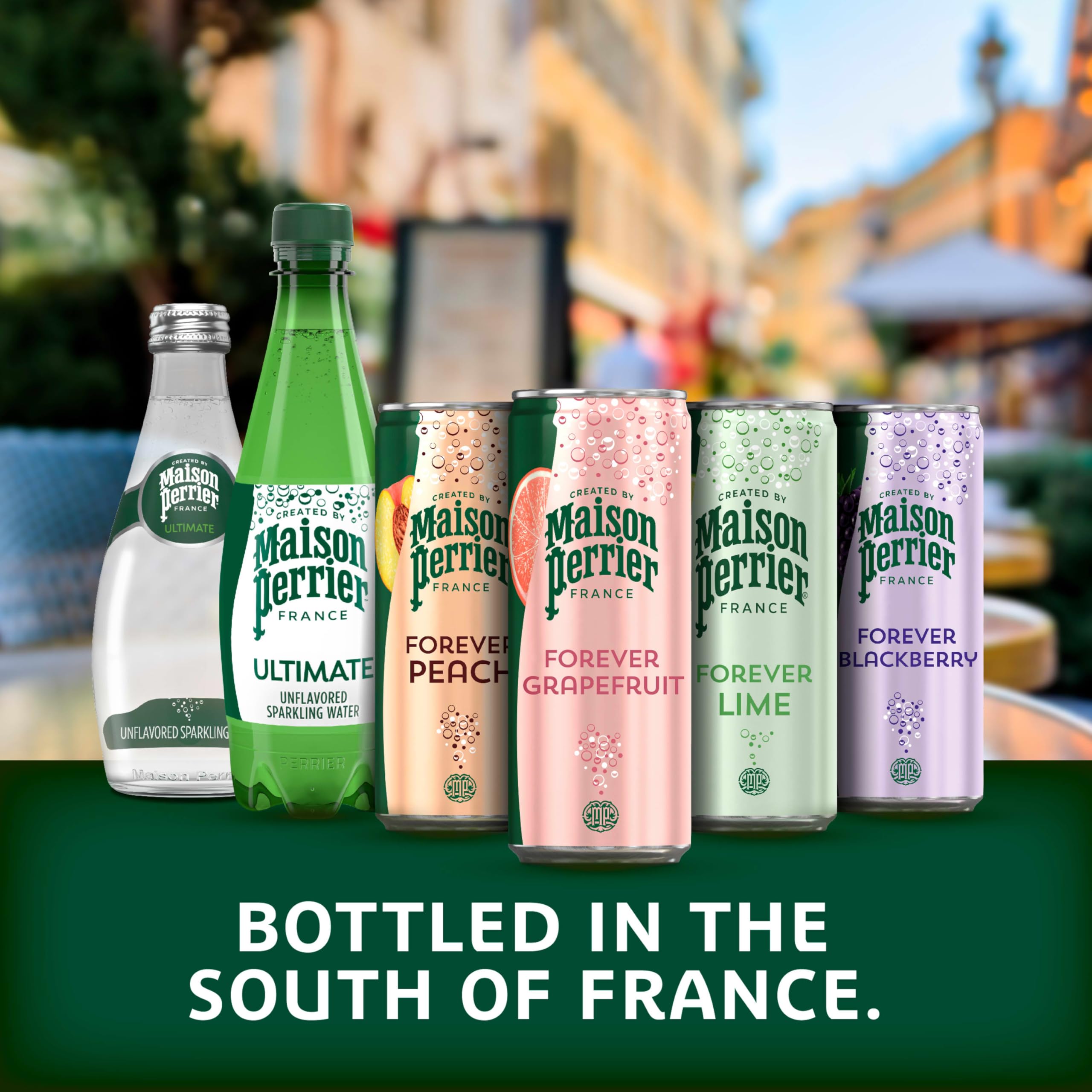 Maison Perrier Unflavored Sparkling Water - 16.9 Fl Oz Plastic Bottles (12 Pack) - Perfect for Hydration, Parties, and Healthy Living