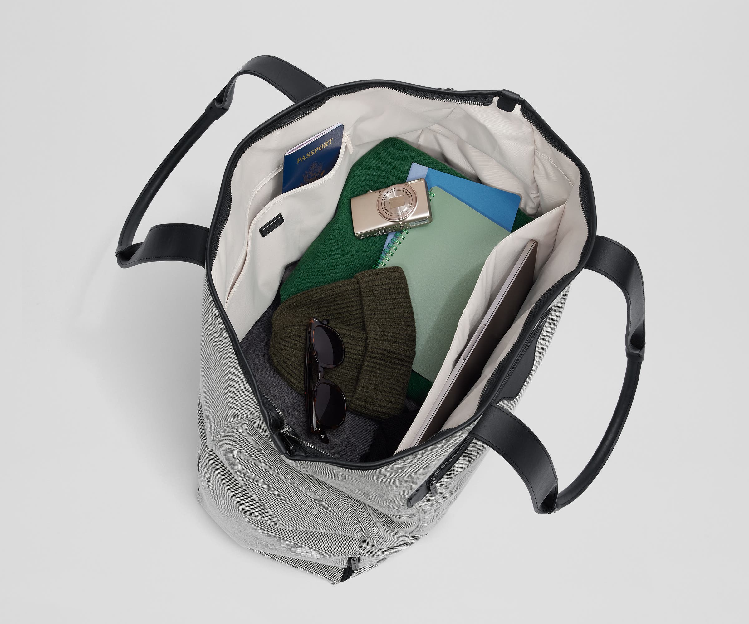 Durable Black Transit Canvas Tote Bag - Stylish & Spacious Carryall for Work, Travel & Shopping