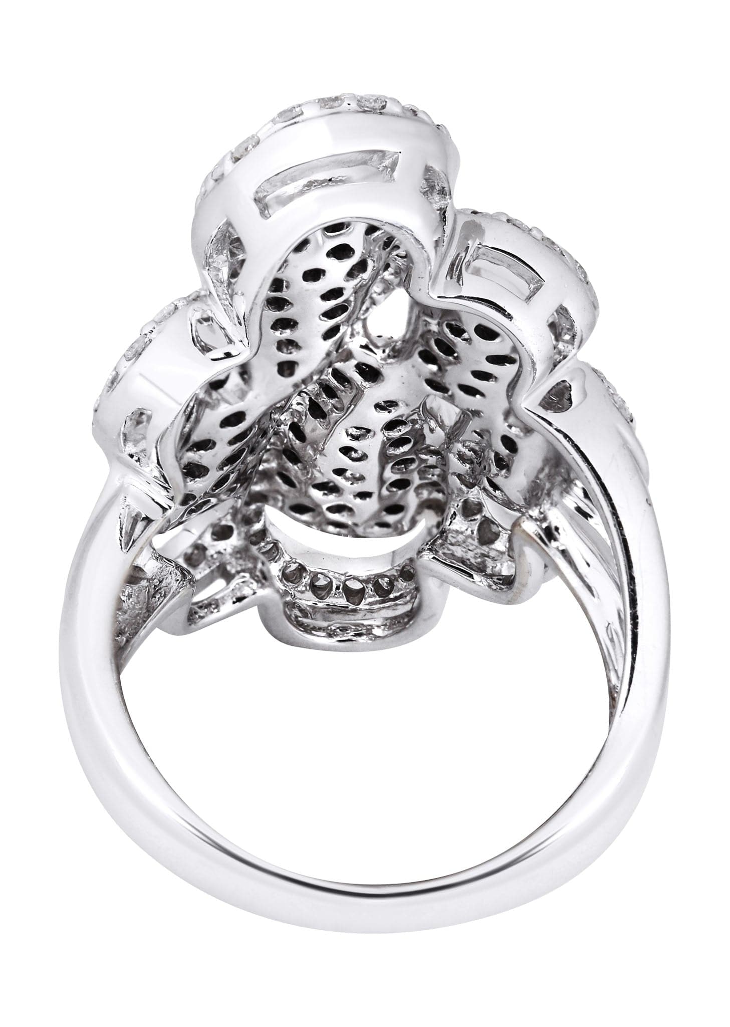14K Gold Black Diamond Cocktail Ring for Women | 0.84 Carat Elegant Statement Ring | 13.45 Grams | Perfect for Evening Parties, Date Nights & Special Occasions