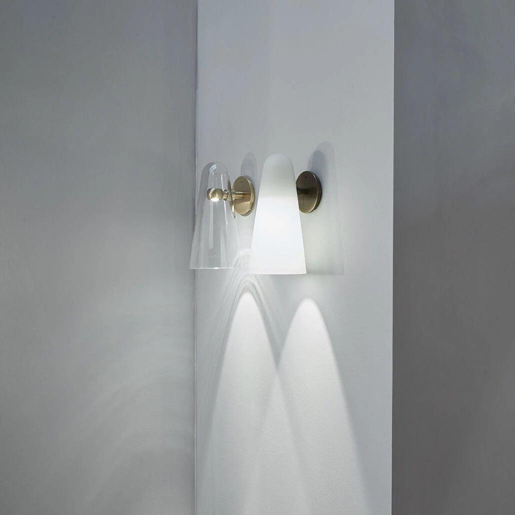 Modern Conical Glass Wall Lamp - Sleek & Stylish LED Sconce Lighting for Bedroom, Living Room, Hallway & Office Decor
