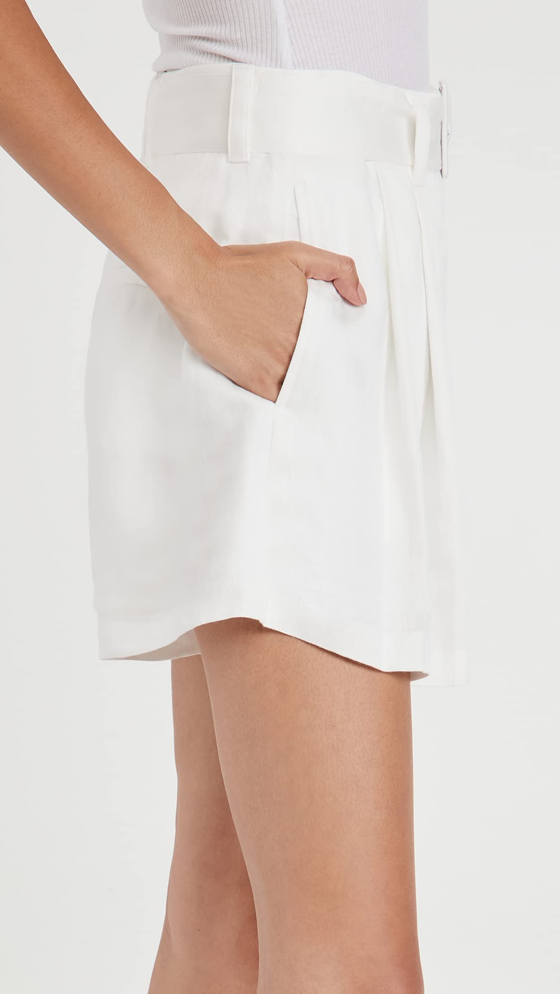Club Monaco Women's Soft Shorts in White - Comfortable and Stylish Casual Wear for Summer, Beach, and Lounge