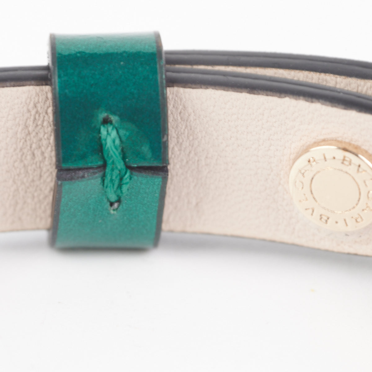 Bvlgari Metallic Emerald Green Bracelet - Size 15 & 16 - Luxury Fashion Jewelry for Women, Perfect for Parties, Weddings & Special Occasions