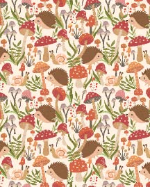 Cute Squirrel and Mushrooms