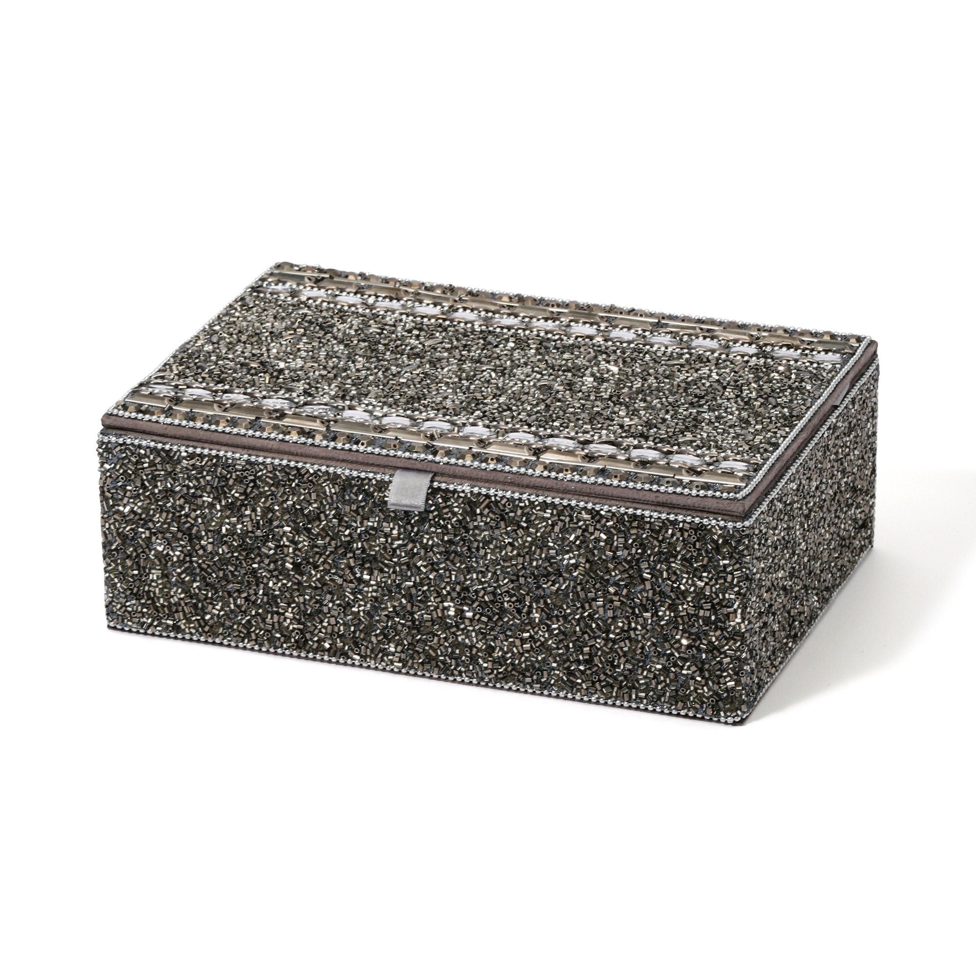Elegant Silver Jewelry Box for Necklaces, Rings & Earrings - Perfect for Gifts, Travel & Home Storage