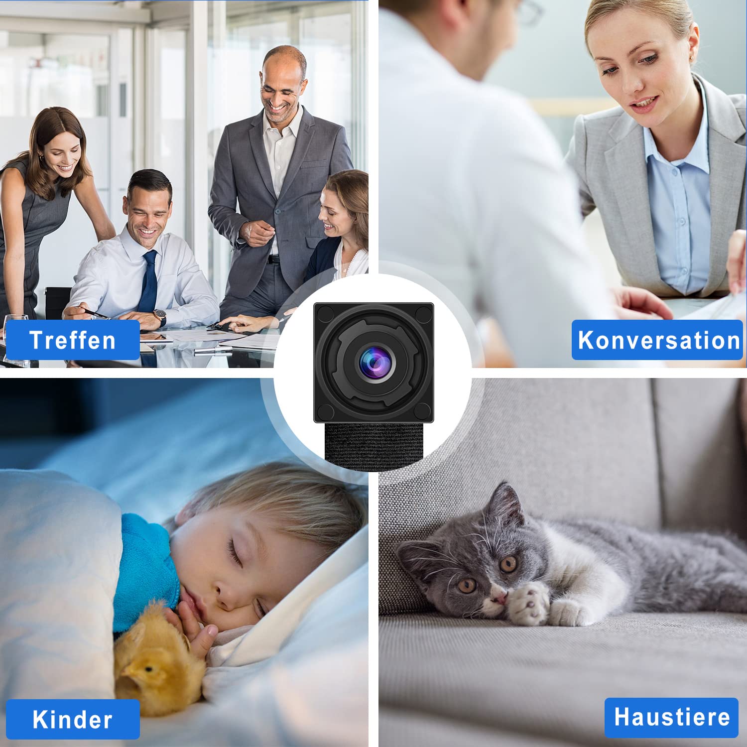 TDW Mini Camera - HD 1080P WiFi Security Camera with Live View & Mobile App | Indoor/Outdoor Surveillance for Home, Office & Baby Monitoring | Small Hidden Camera for Recording & Security