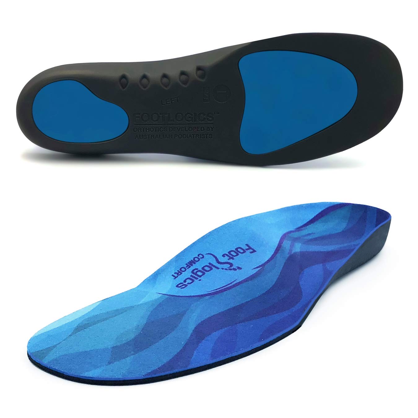 Footlogics Full-Length Orthotic Shoe Insoles with Arch Support - Plantar Fasciitis Relief, Ball of Foot Pain & Flat Feet Support - Comfort Wear for Men & Women (Pair, XS) - Perfect for Running, Walking & Standing All Day