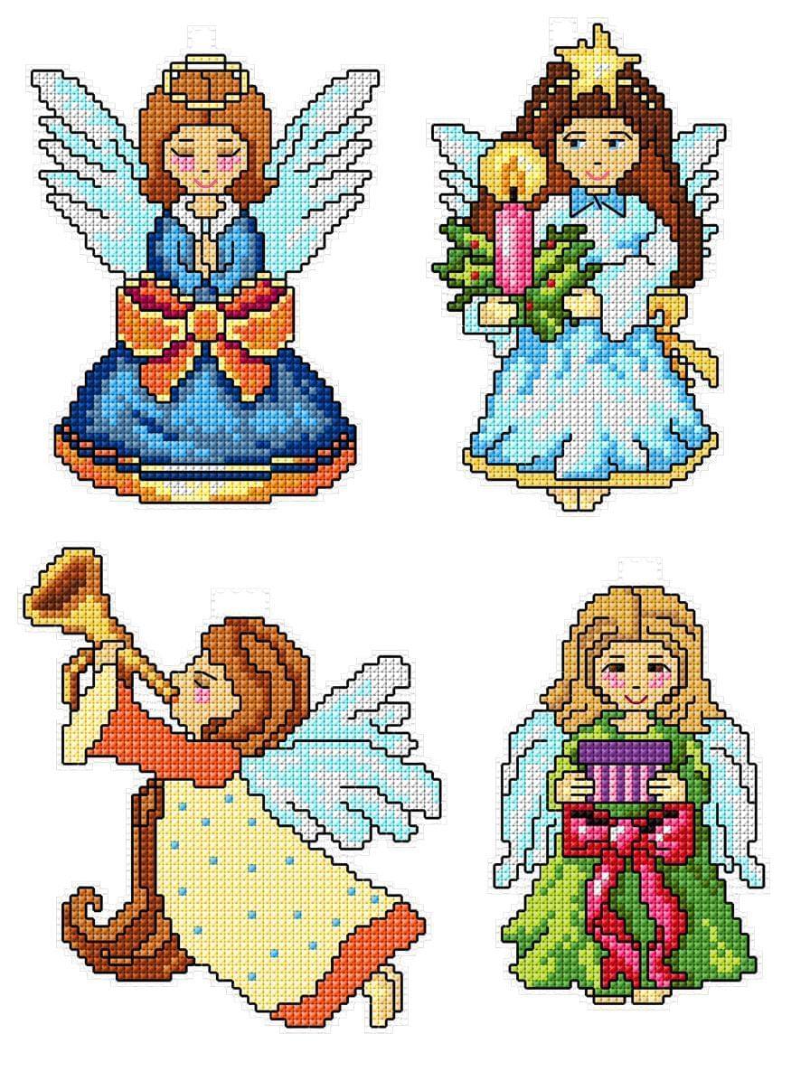 Angels 107CS Counted Cross Stitch Kit - DIY Embroidery Kit for Beginners & Adults - Perfect for Home Decor, Gifts & Relaxation