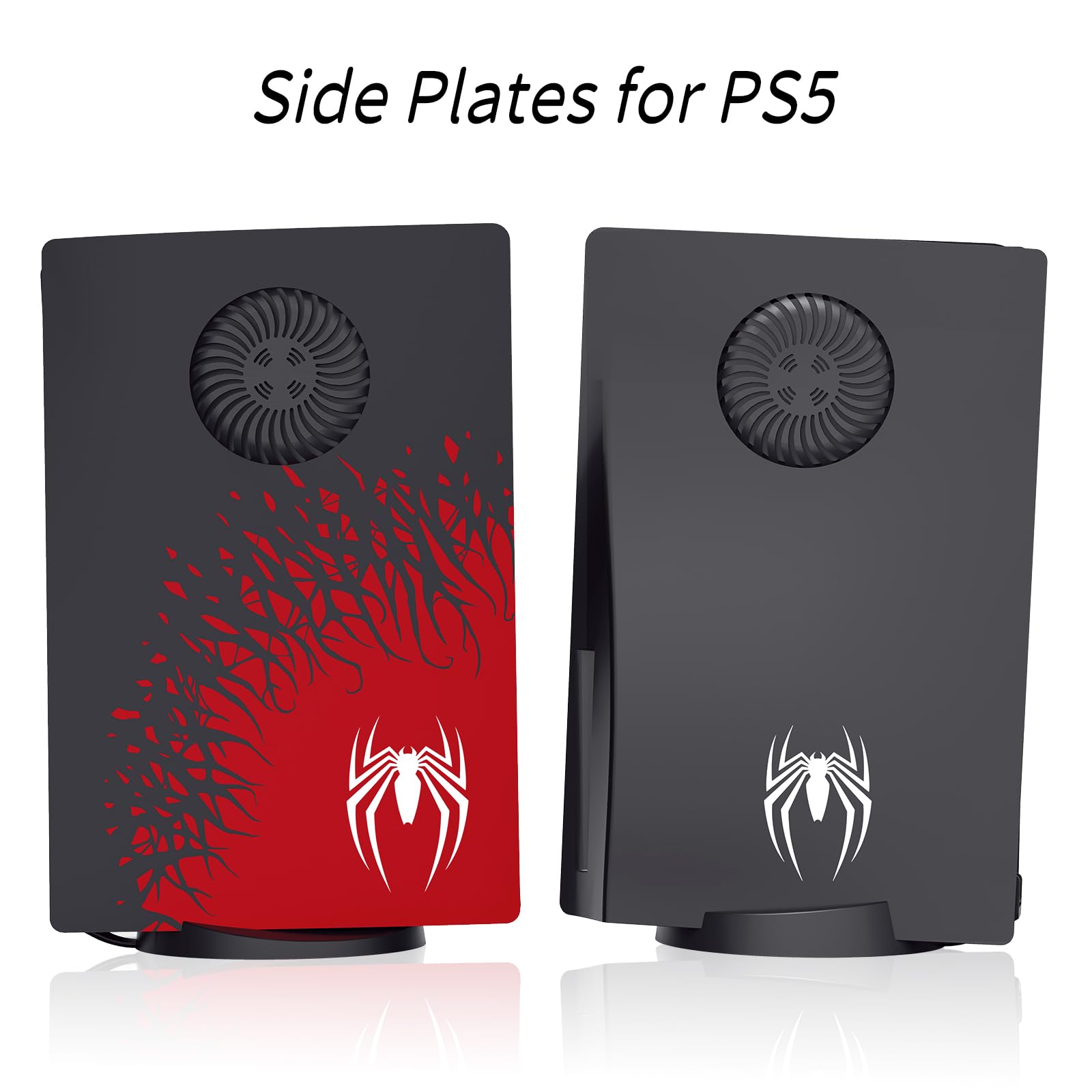 PS5 Disc Edition Cover Plates - Precision Fit Faceplate with Cooling Vent, Anti-Scratch & Shockproof Design - Easy to Install Replacement Side Panels for PS5 Accessories - Perfect for Gaming Setups & Console Protection