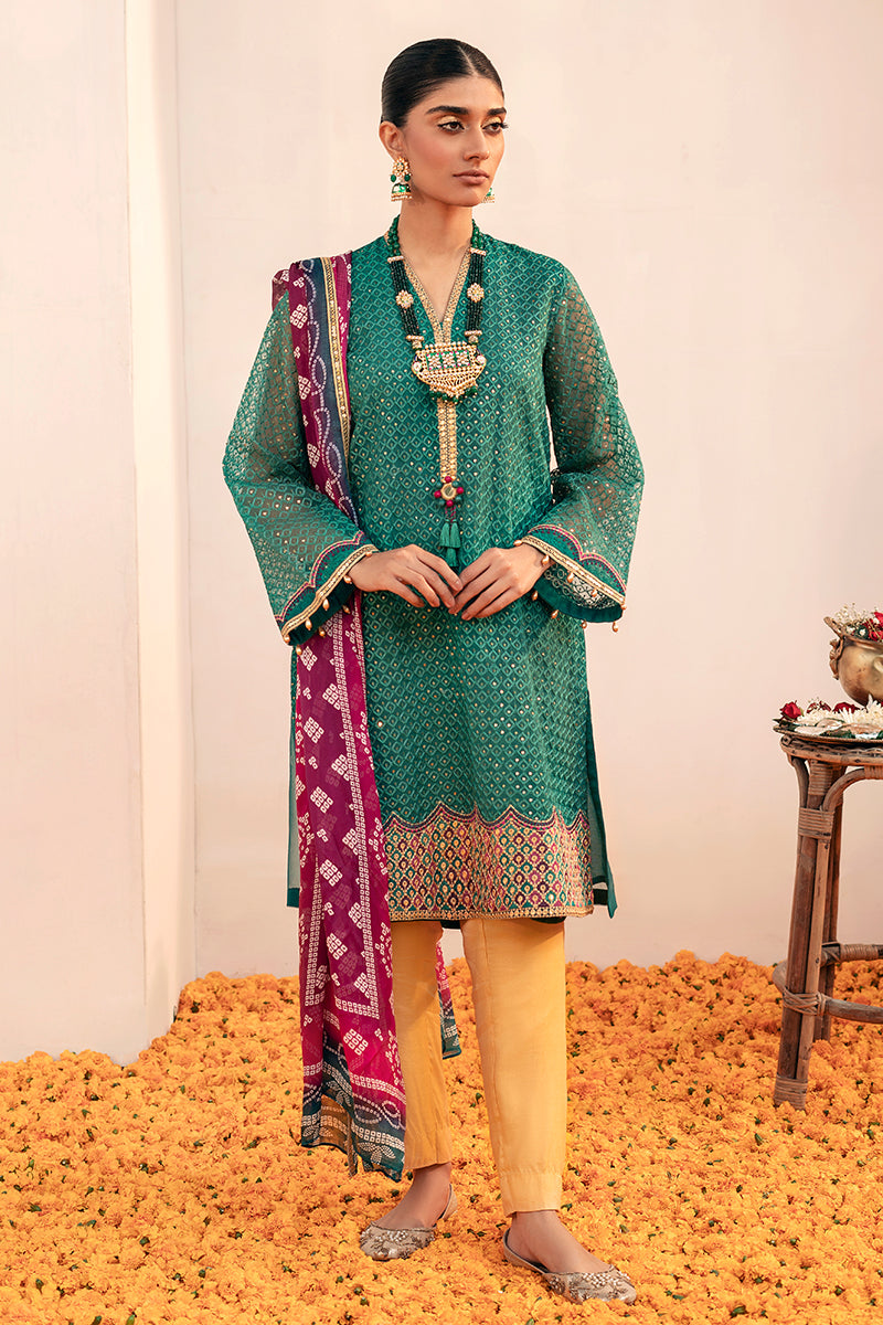 Divine Muse 2-Piece Set (Shirt & Dupatta) - Elegant Indian Ethnic Wear for Women, Perfect for Weddings, Festivals & Special Occasions
