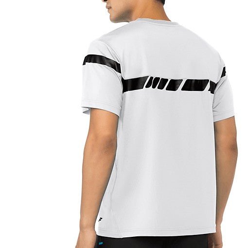 Fila Men's Platinum Colorblocked Crew Neck T-Shirt - Comfortable Casual Shirt for Workout, Gym, and Everyday Wear