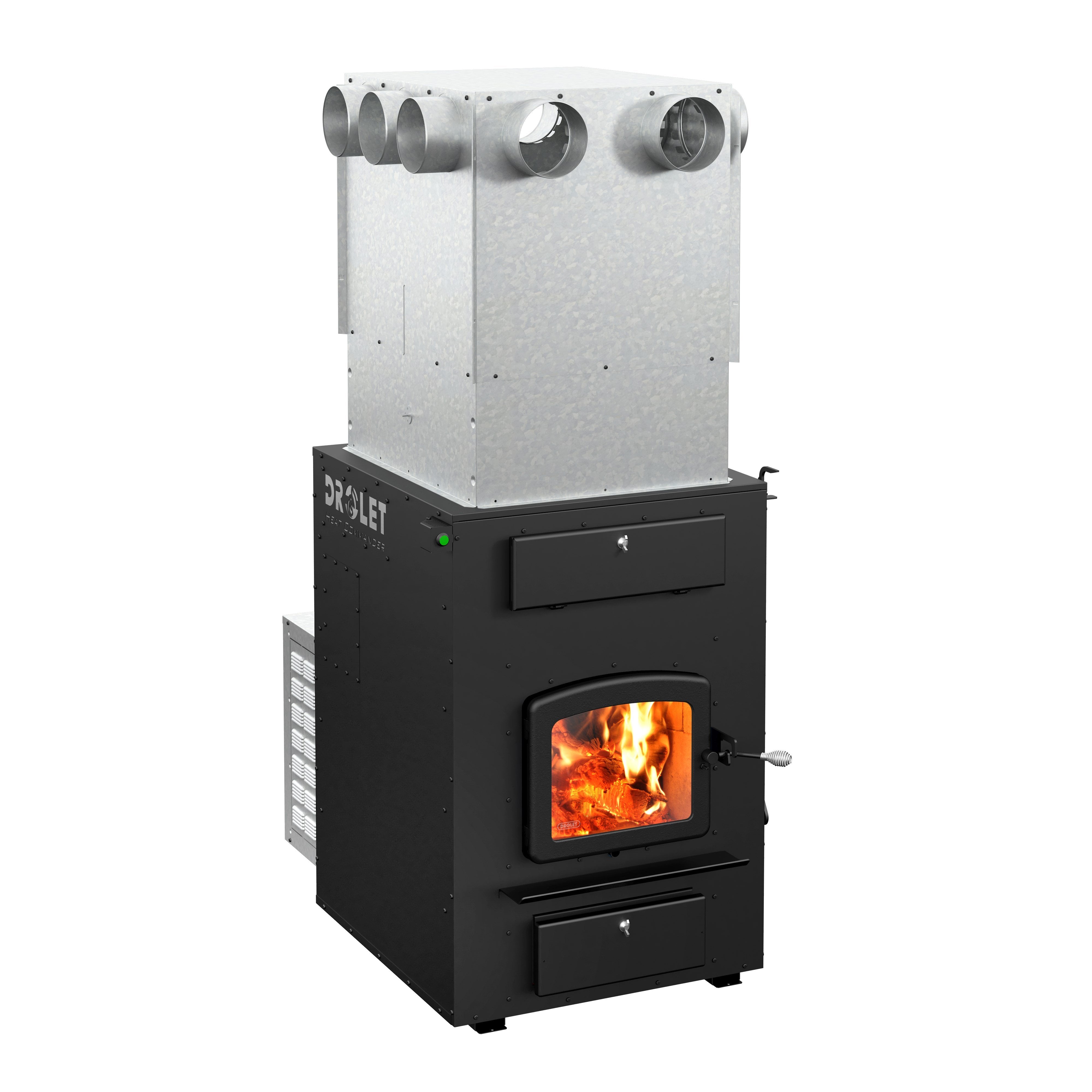 Drolet DF02003 Heat Commander 2,500 Sq. Ft. EPA-Certified Wood Burning Furnace - Efficient Home Heating for Basements, Garages & Workshops
