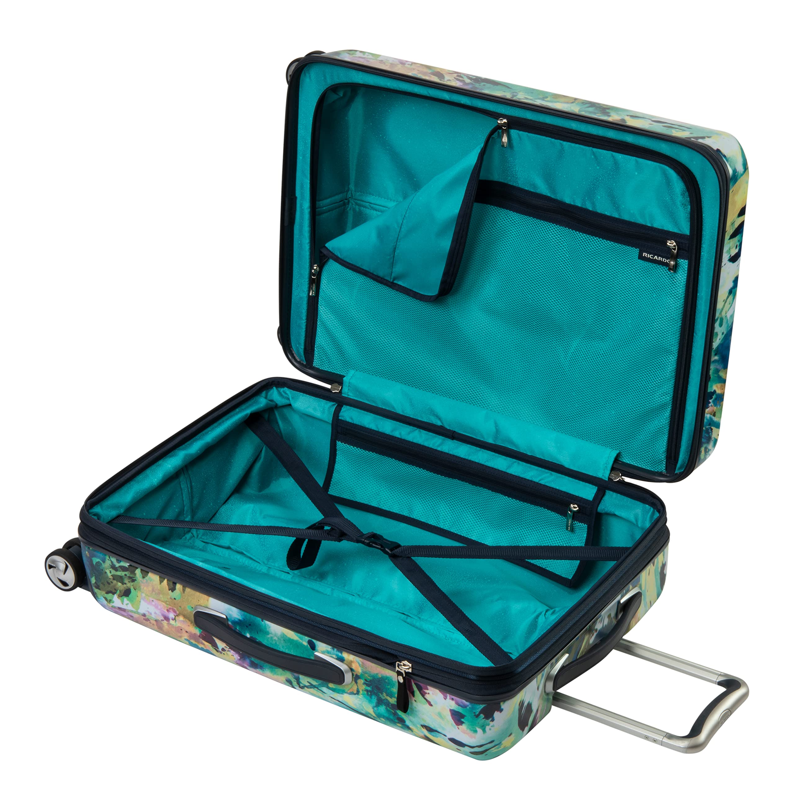 Ricardo Beverly Hills Beaumont 24-Inch Hardside Luggage - Expandable, Lightweight & Durable Suitcase with Telescoping Handle | Vibrant Nature-Inspired Design for Travel, Vacation & Business Trips