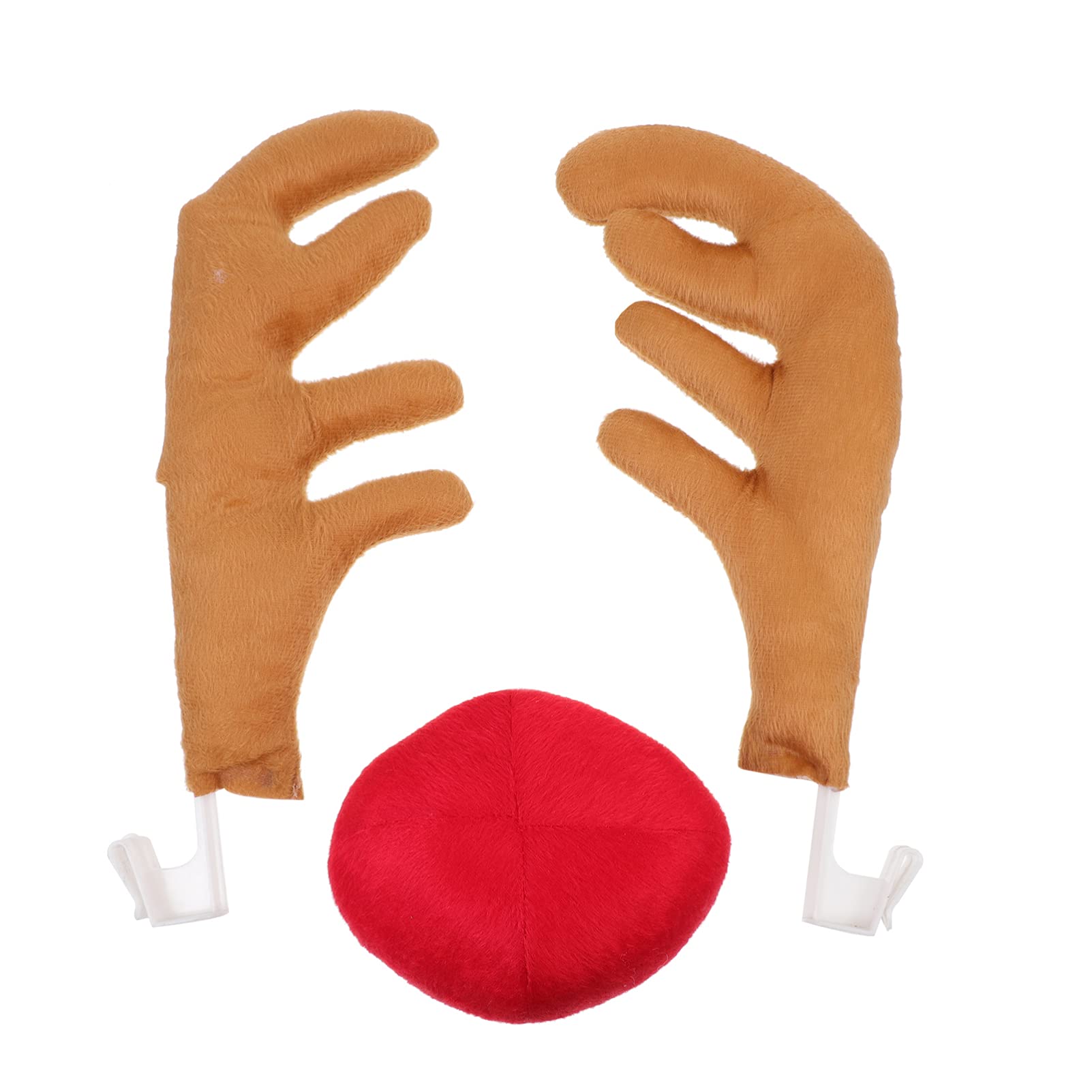 ABOOFAN Reindeer Car Decorations Set - Christmas Antlers, Red Nose & Roof Top Kit for Holiday Car Costume - Perfect for Festive Road Trips & Holiday Parades