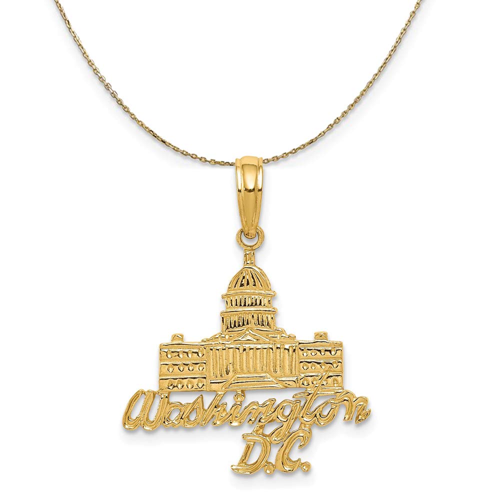 14k Gold Capitol Necklace - Washington D.C. Jewelry for Women