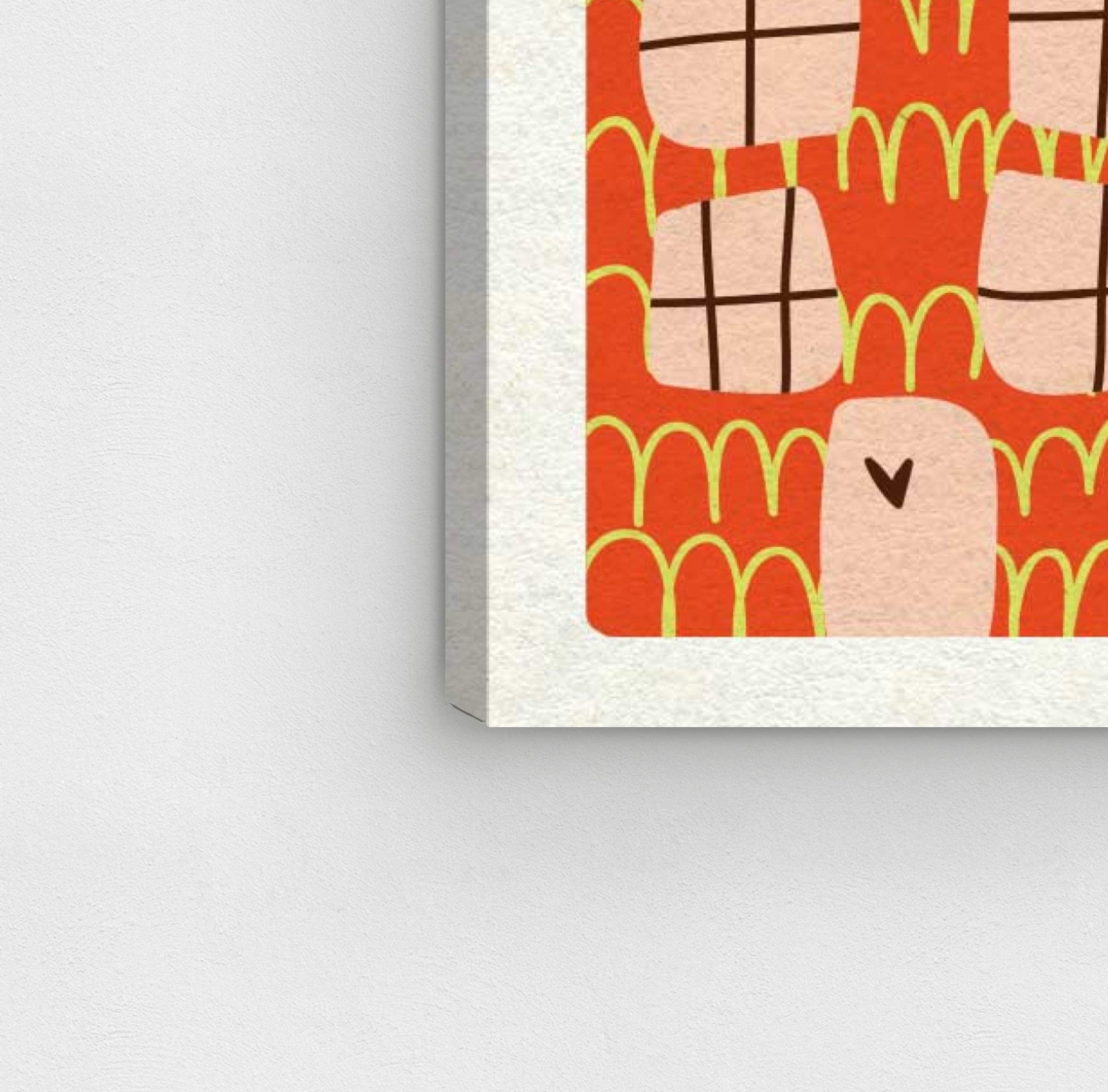 Oliver Gal Artist Co. 'Kids Sweet Home' Typography Wall Art Canvas Print - 20x30 Inch Orange & White Nursery Decor for Children's Bedroom, Playroom & Baby Shower Gift