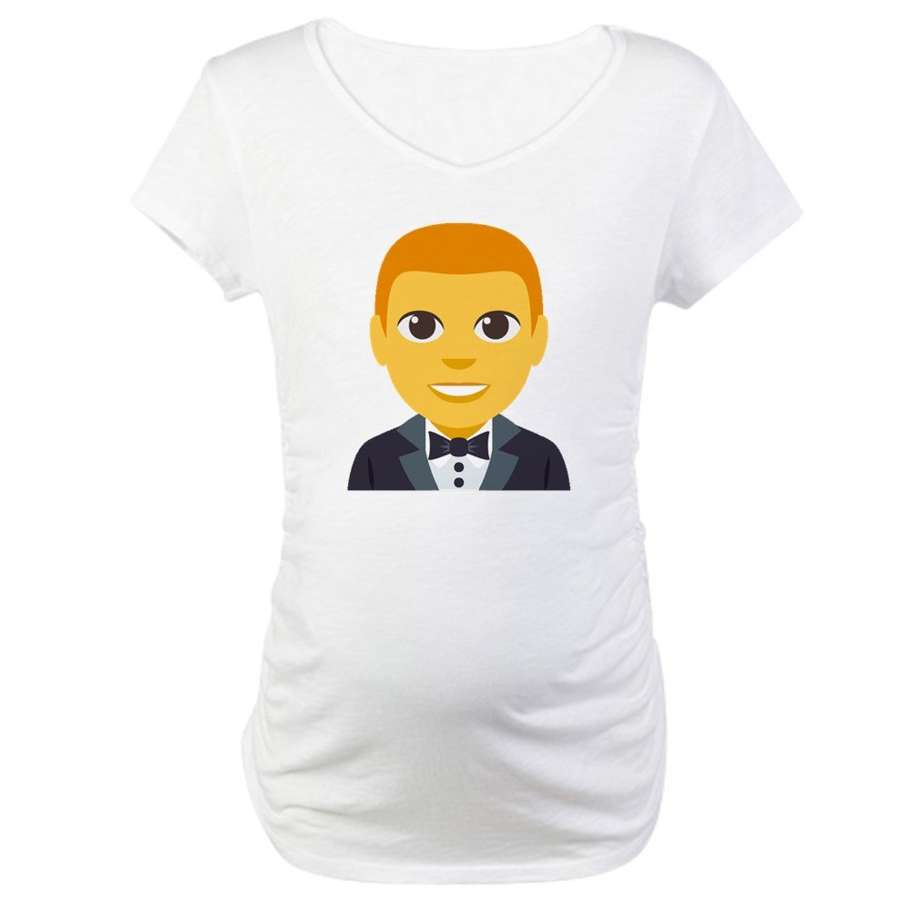 Funny Man in Tuxedo Emoji Maternity T-Shirt for Pregnant Women - Perfect for Baby Showers, Pregnancy Announcements & Gender Reveal Parties