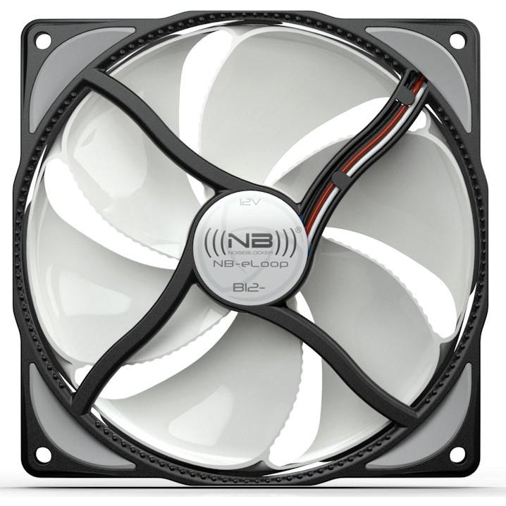B12-3 High-Speed 120x120x25mm Bionic Loop Cooling Fan - Black Noise Blocker for PC, Gaming Rig & Server Cooling | Ultra Quiet Computer Case Fan