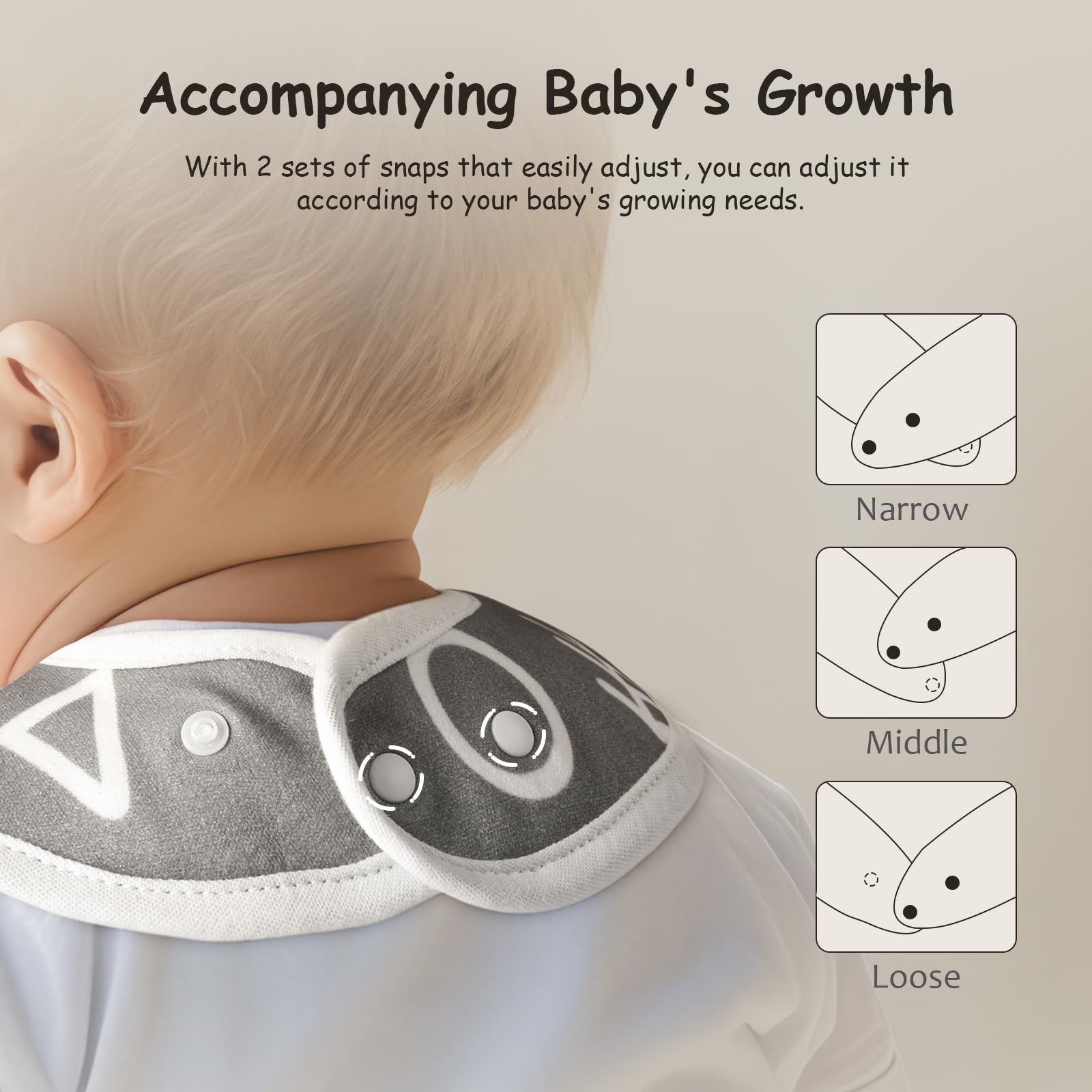 6 Pack Organic Baby Bibs for Boys & Girls - Soft Cotton Drool Bibs for Teething Infants - Perfect for Feeding, Mealtime & Messy Play