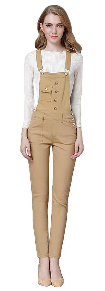 AvaCostume Women's Classic Adjustable Strap Denim Overalls - Vintage Style Jumpsuit for Casual Outings, Music Festivals & Retro Fashion