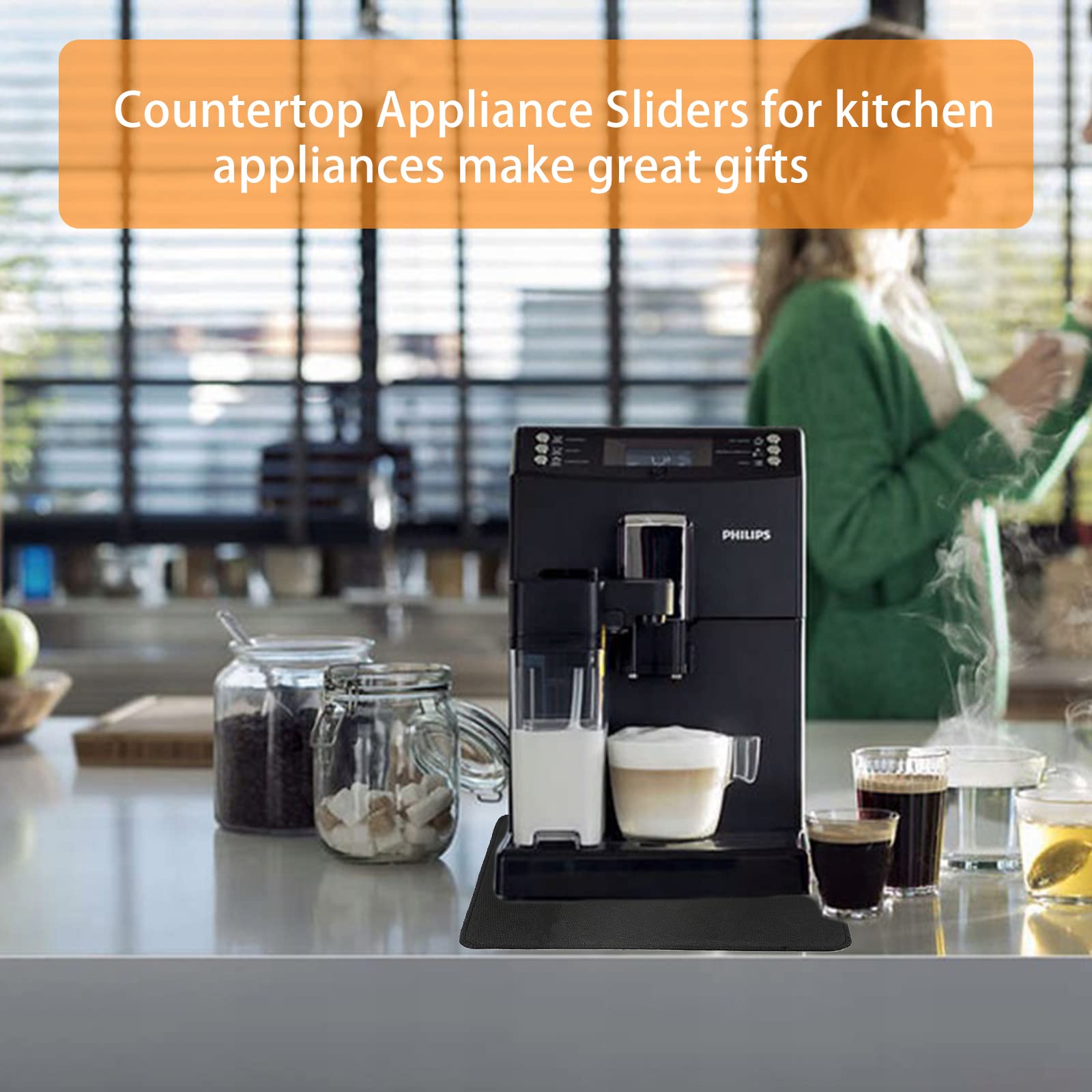 Heat Resistant Silicone Pad for Air Fryer & Countertop - Non-Slip Kitchen Mat for Blender, Toaster, Coffee Maker - Protects Surfaces from Heat & Scratches (Perfect for Cooking, Baking & Small Appliance Use)