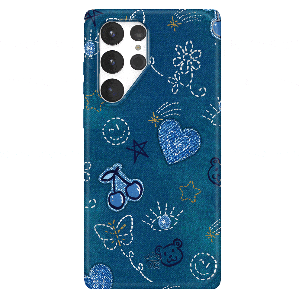 Samsung Phone Case for Galaxy S21/S20/Note 20 - Stylish Blue Denim Design with Shockproof Protection | Perfect for Everyday Use, Travel & Outdoor Activities
