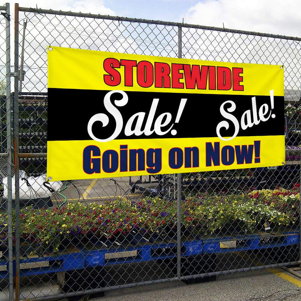 Premium Vinyl Banner - 48x96 Inches, Weatherproof & Durable for Outdoor Business Signs - Multiple Sizes Available with 8 Grommets - Perfect for Storefronts, Events, and Industrial Yard Advertising