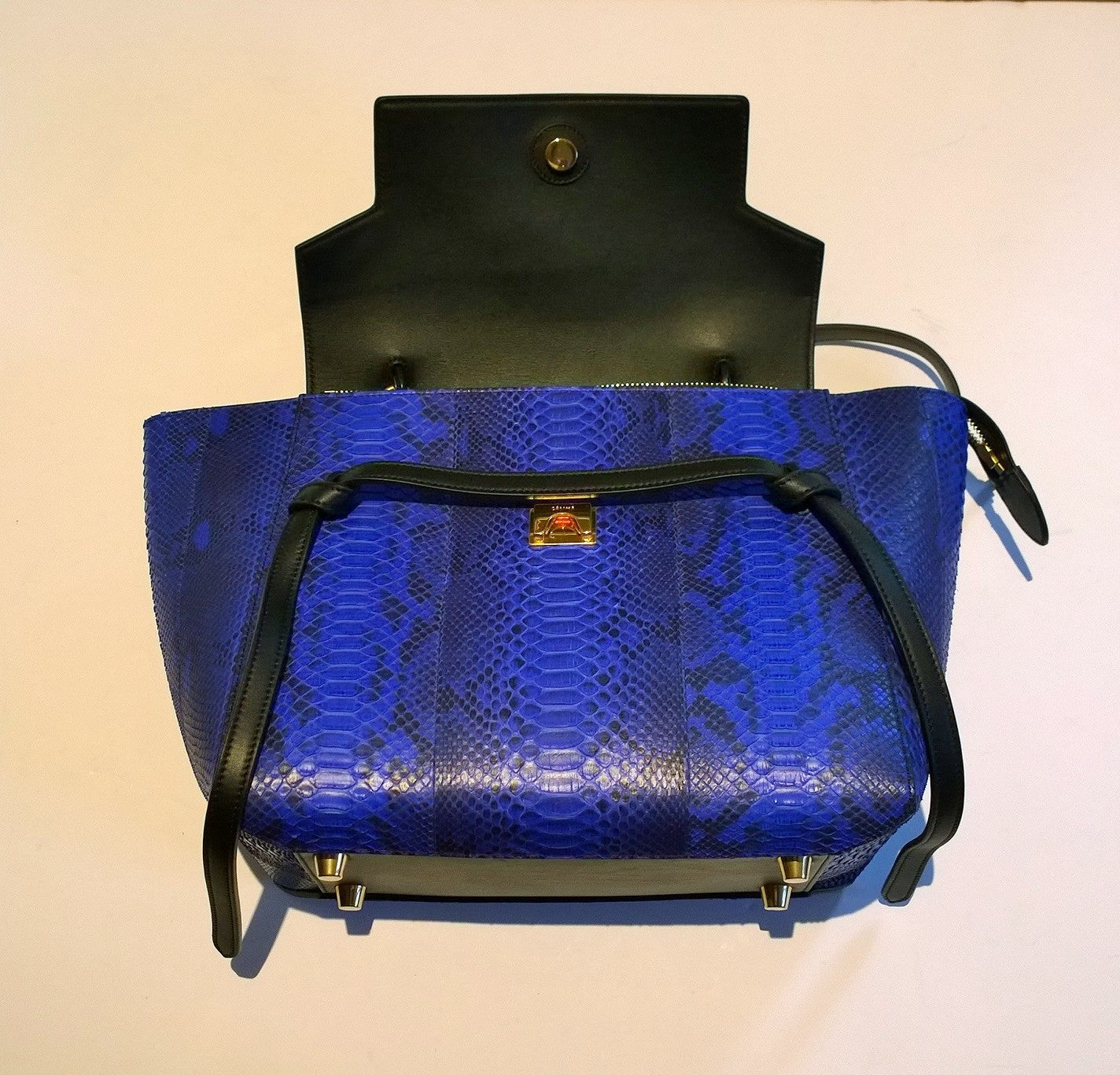 Celine Mini Belt Bag in Watersnake & Calfskin Leather - Luxury Crossbody Handbag for Women | Perfect for Date Night, Travel & Everyday Use