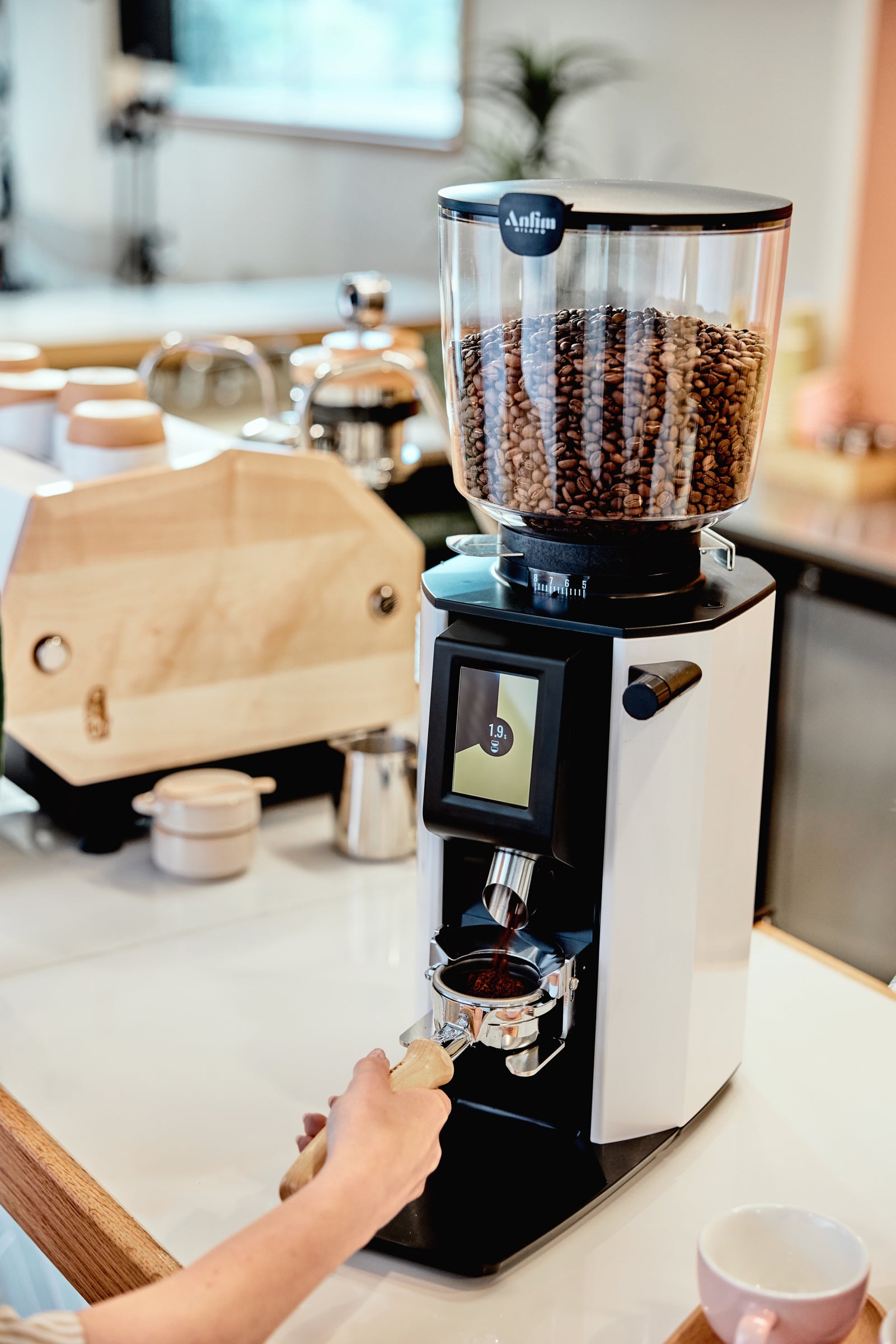 Anfim Luna Espresso Grinder - Professional Coffee Grinder for Home & Cafe Use | Perfect for Espresso, Latte & Cappuccino | High-Quality Burr Grinding Technology