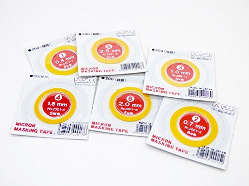 Aizu 152 0.7mm Micron Precision Painters Masking Tape - Perfect for DIY Projects, Automotive Detailing & Crafting