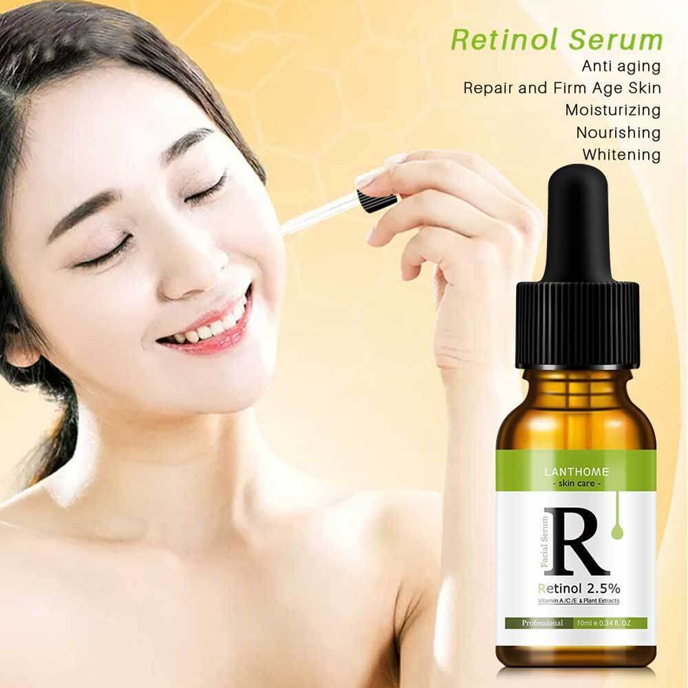 2.5% SRS Retinol Serum with Vitamin A, C & E - Anti-Aging, Acne Treatment & Wrinkle Removal Face Serum (10ml) | Brightens Skin & Reduces Fine Lines - Perfect for Nighttime Skincare Routine