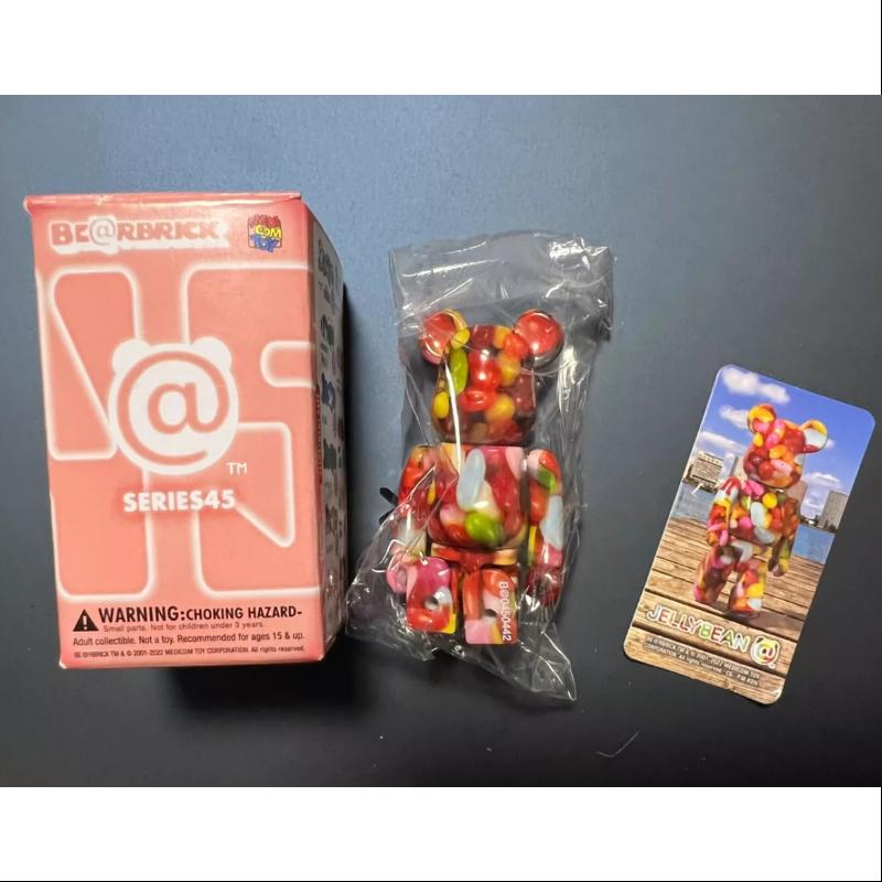 Bearbrick Series 45 JELLYBEAN 100% Collectible Vinyl Art Toy - Limited Edition Designer Figure for Display & Collection - Perfect for Home Decor, Office Display, and Gift Giving
