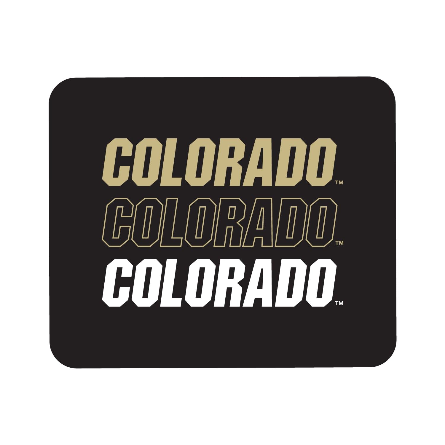 University of Colorado Boulder Mouse Pad - Non-Slip Fabric Gaming & Office Desk Mat for Computers, Laptops - Perfect for CU Buffs Fans, Students & Alumni (Standard/Triple Wordmark Design)