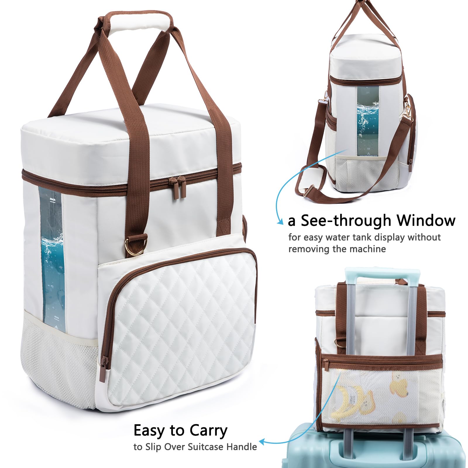 SFYBYHEART Travel Carrying Case for Baby Brezza Formula Pro Advanced - Portable Baby Formula Dispenser Bag with Pockets for Bottles, Pumps & Essentials | Perfect for Travel, Daycare & On-the-Go Parents
