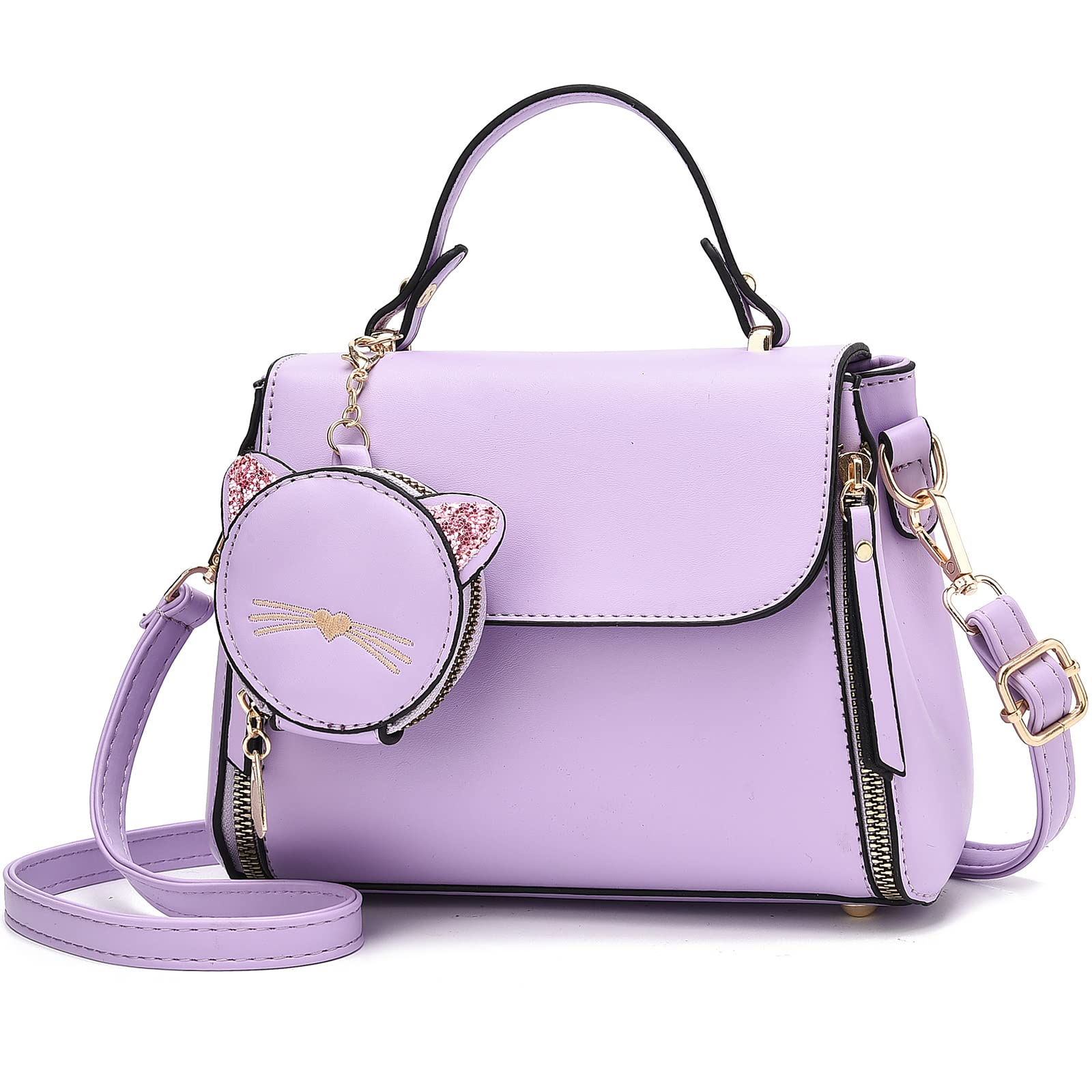 IHAYNER Women's Fashion Top Handle Shoulder Bag - Small Crossbody Purse with Kitty Design for Girls & Ladies | Perfect for Work, Travel, and Daily Use