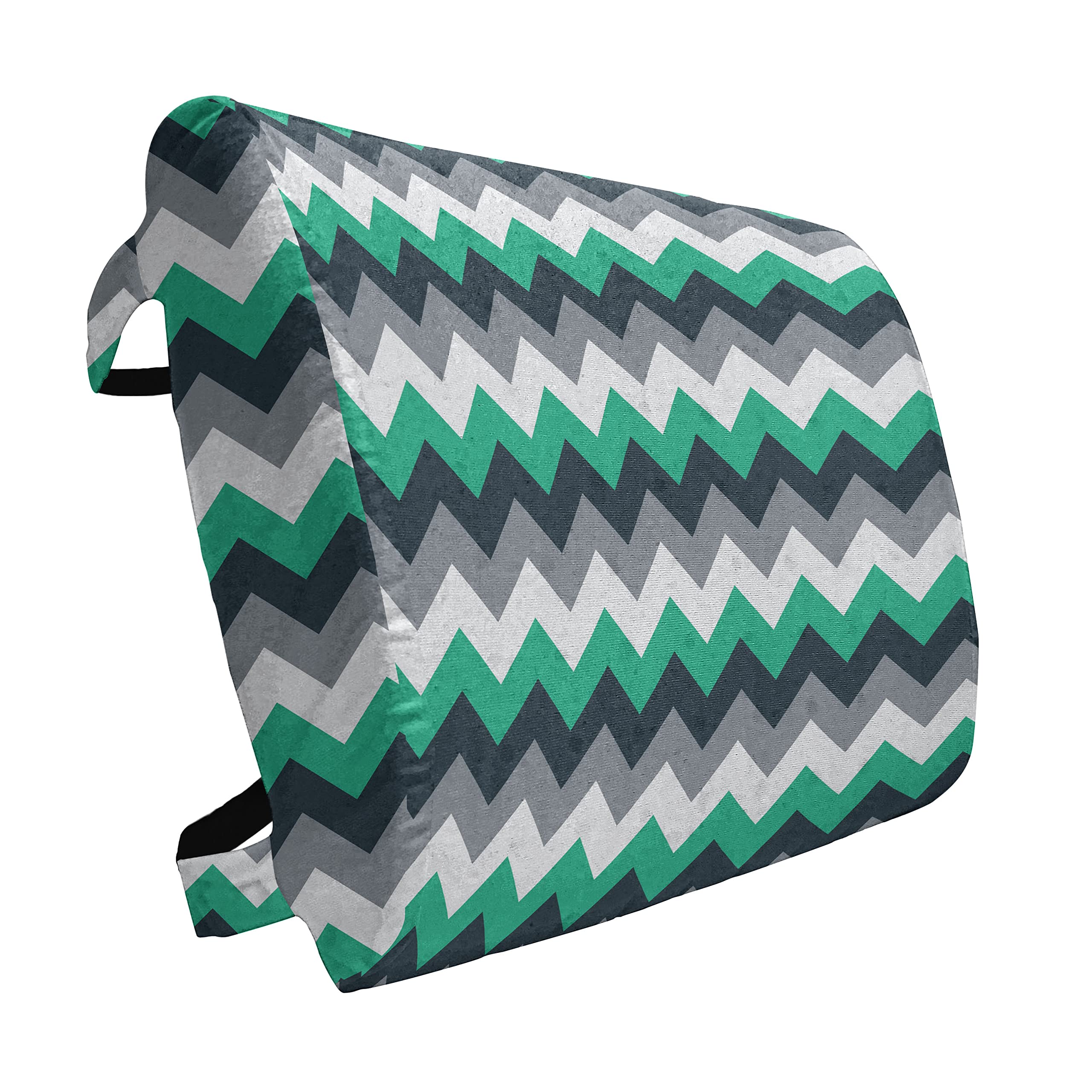 Ambesonne Chevron Lumbar Support Pillow - High Density Foam for Office Chair & Car Seat - 14