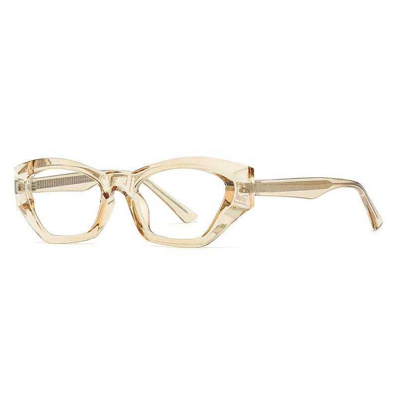 CCspace Unisex Full Rim Cat Eye Titanium Eyeglasses Frame - Lightweight TR90 Material (Model 56842) - Perfect for Reading, Work & Fashion Accessories