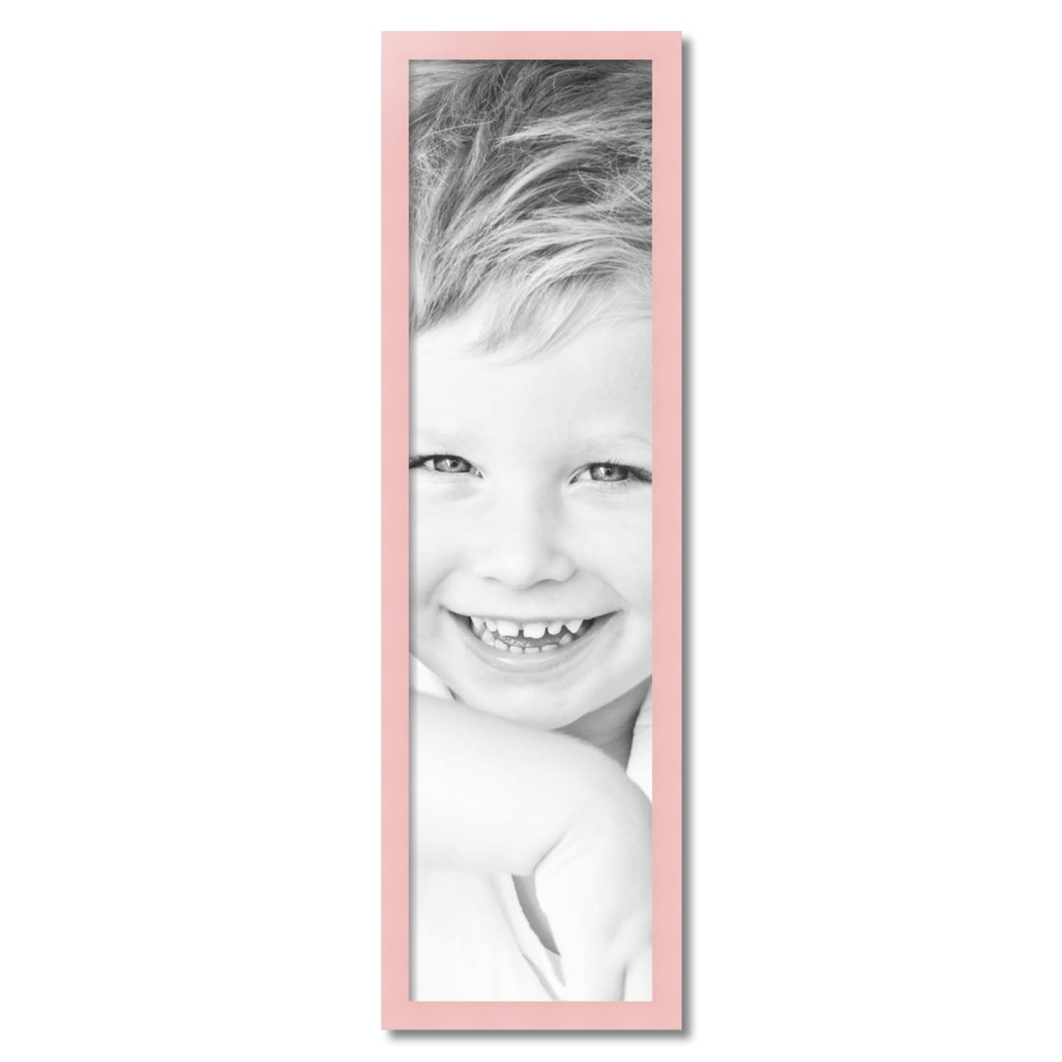 ArtToFrames 12x45 Inch Pink Wood Picture Frame - 1.38 Inch Custom Poster Frame for Art & Photos with Economy Acrylic - Perfect for Wall Decor, Living Room, Bedroom & Office Display