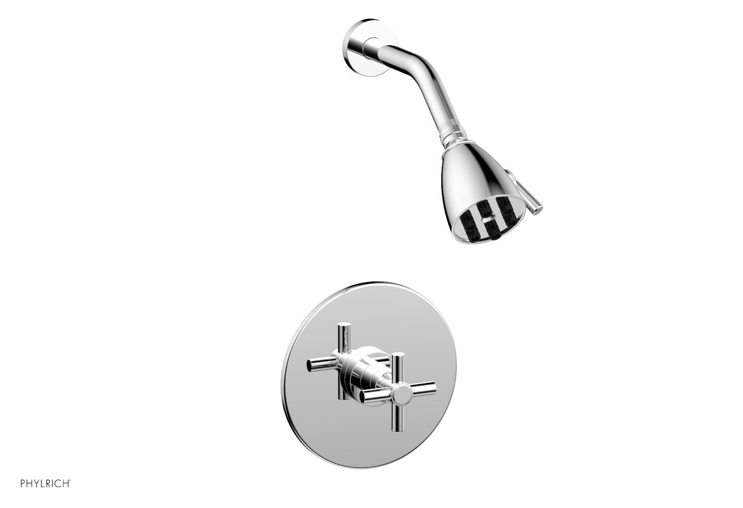 BASIC Pressure Balance Shower Set with Tubular Cross Handle DPB3134 - Perfect for Bathroom Renovation & Modern Home Upgrade