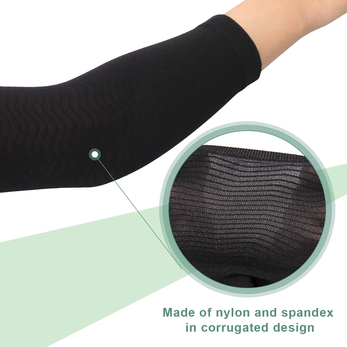 AHIER 2-Pair Slimming Compression Arm Sleeves for Women - Tone & Shape Arms, Reduce Arm Fat - Perfect for Workouts, Yoga & Everyday Wear