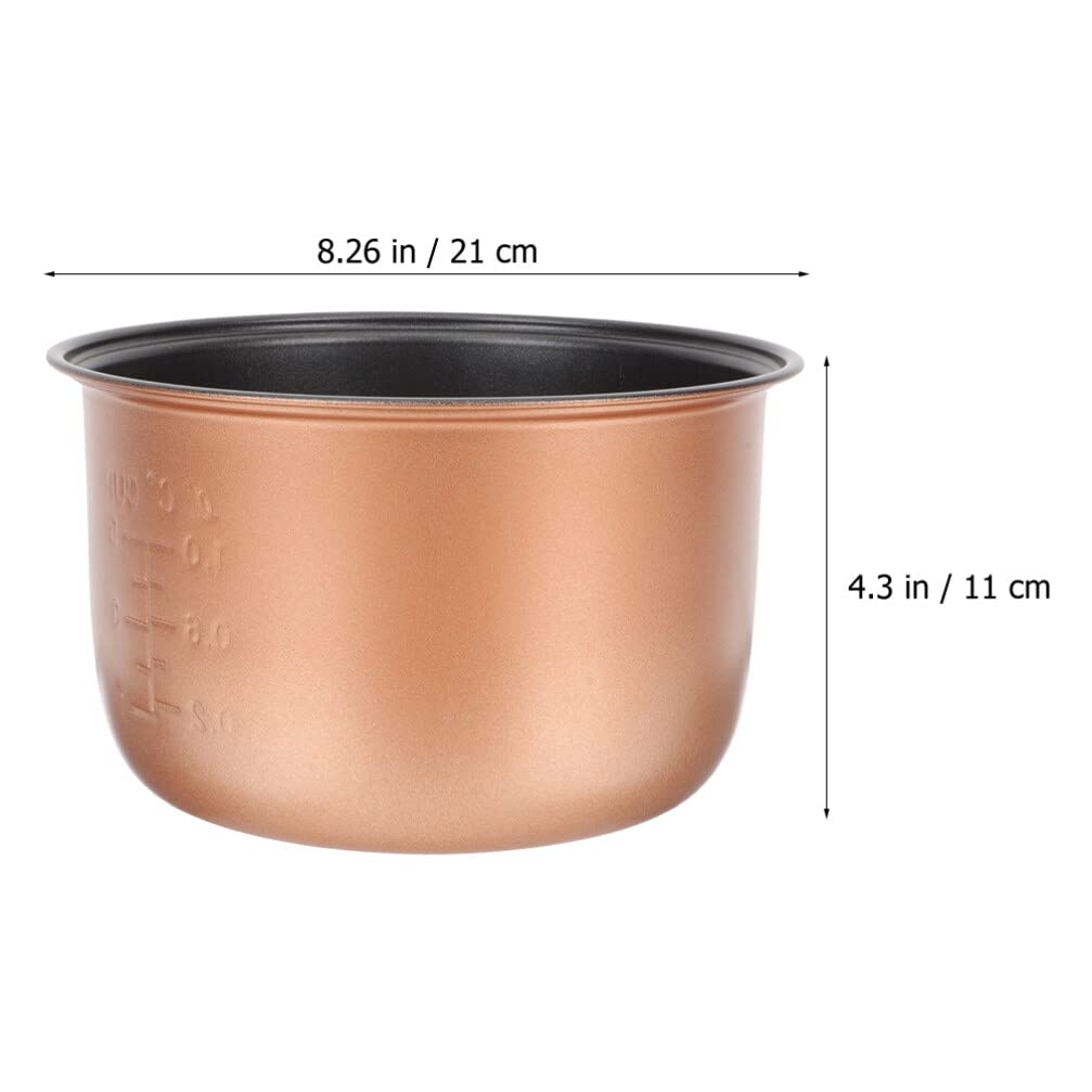 HEMOTON 3.2-Qt Nonstick Inner Pot for Instant Pot - Polished Surface Rice Cooker Replacement Pot with Measurement Scale (3L, 8.25