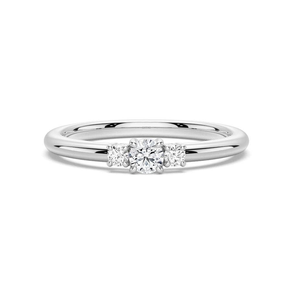 Lab Grown Diamond Three Stone Promise Ring - Ethical & Affordable Engagement Jewelry for Women, Perfect for Proposals, Anniversaries & Special Occasions