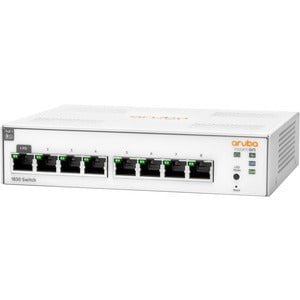 Aruba Instant On 1830 8G Switch - 8 Port Gigabit Ethernet Managed Switch with PoE, 10/100/1000Base-T, Layer 2 Support, 5.9W Power Consumption, 13W PoE Budget - Ideal for Home Office, Small Business Networking, and Wall/Desktop/Table Mount Installation