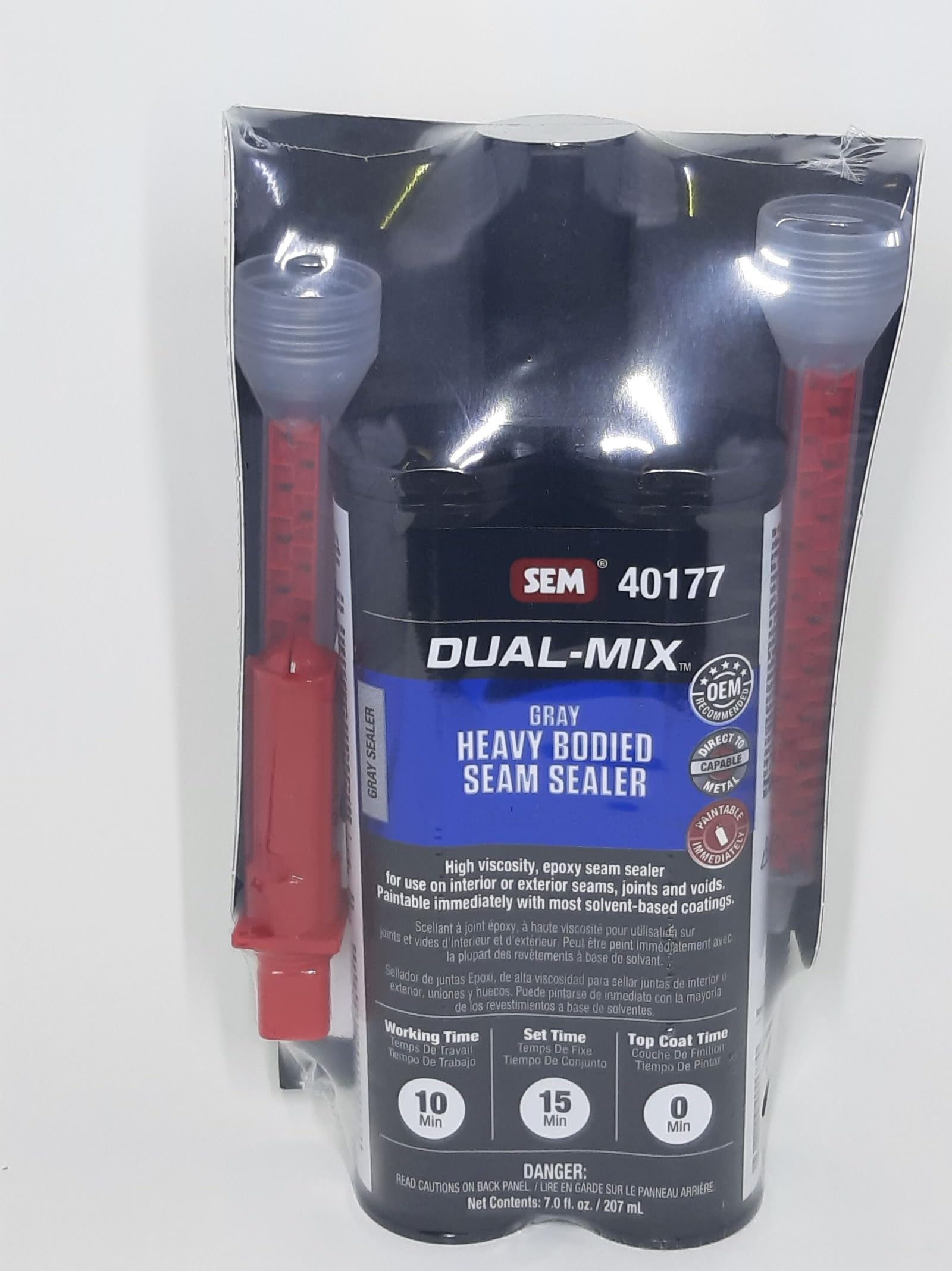 SEM-40177 Dual-Mix Heavy Bodied Seam Sealer for Automotive & Marine Applications - Professional Auto Body Repair Sealant for Leak Proofing Joints & Seams